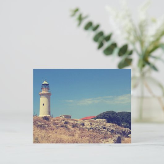 Leuchtturm in Paphos Postkarte (Stehend Vorderseite)