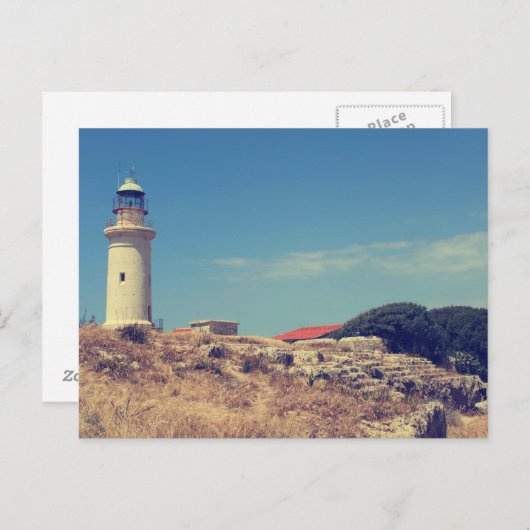 Leuchtturm in Paphos Postkarte (Vorne/Hinten)