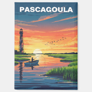 Leuchtturm in Pascagoula Mississippi Magnet