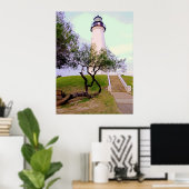 Leuchtturm in Port Isabel, Tx. Poster (Heimbüro)