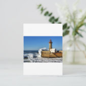 Leuchtturm in Porto Postkarte (Stehend Vorderseite)