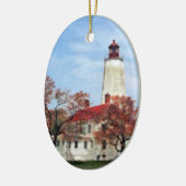 Leuchtturm in Sandy Hook Keramikornament (Links)