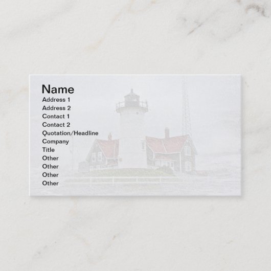 Leuchtturm in Schnee Visitenkarte (Vorderseite)