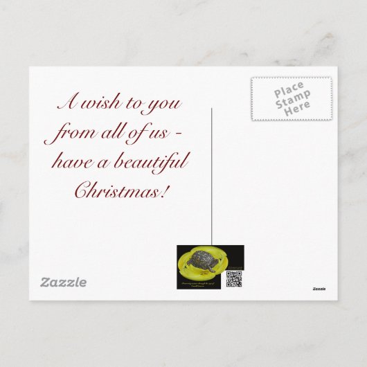 Leuchtturm in Snow Frohe Weihnachten (Rückseite)