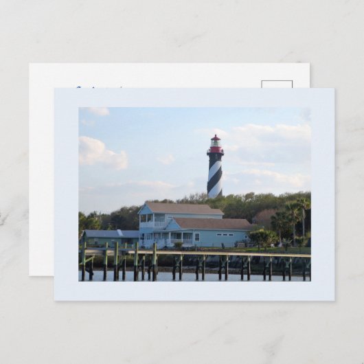 Leuchtturm in St. Augustine 2 Postkarte (Vorne/Hinten)