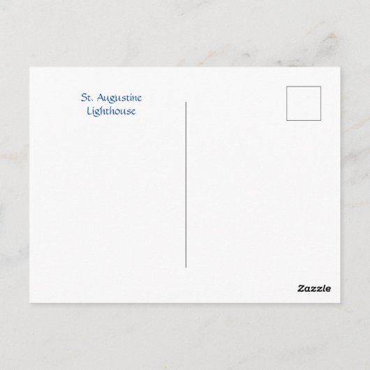 Leuchtturm in St. Augustine 2 Postkarte (Rückseite)