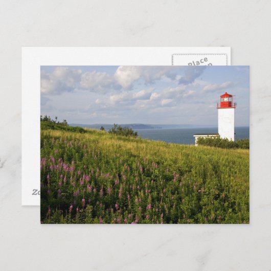Leuchtturm in St. Martins, New Brunswick, Postkarte (Vorne/Hinten)