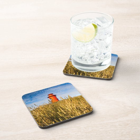 Leuchtturm in Stykisholmur, Island Getränkeuntersetzer (Rechte Seite)