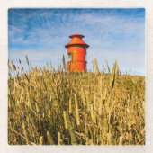 Leuchtturm in Stykisholmur, Island Glasuntersetzer (Vorderseite)