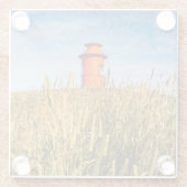 Leuchtturm in Stykisholmur, Island Glasuntersetzer (Rückseite)