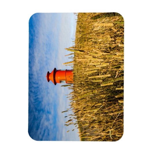 Leuchtturm in Stykisholmur, Island Magnet (Vertikal)