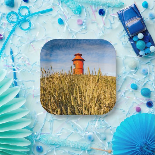 Leuchtturm in Stykisholmur, Island Pappteller (Party)