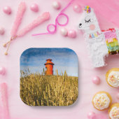 Leuchtturm in Stykisholmur, Island Pappteller (Party)