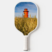 Leuchtturm in Stykisholmur, Island Pickleball Schläger (Rückseite)
