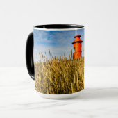 Leuchtturm in Stykisholmur, Island Tasse (Vorderseite Links)