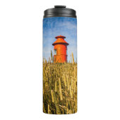 Leuchtturm in Stykisholmur, Island Thermosbecher (Vorderseite)
