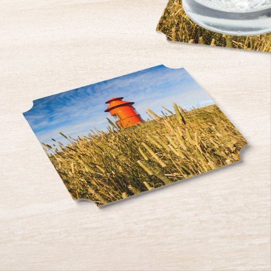 Leuchtturm in Stykisholmur, Island Untersetzer (angewinkelt)