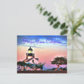 Leuchtturm in Twilight Postkarte (Stehend Vorderseite)