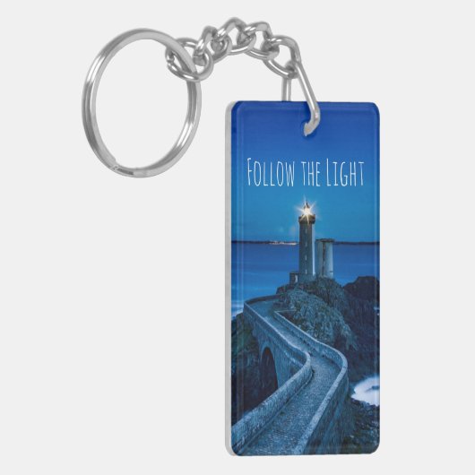 Leuchtturm in Twilight Schlüsselanhänger (Vorderseite links)