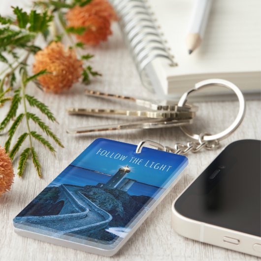 Leuchtturm in Twilight Schlüsselanhänger (Vorderseite rechts)