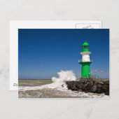Leuchtturm in Warnemuende an der Ostseeküste Postkarte (Vorne/Hinten)