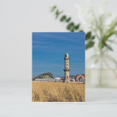 Leuchtturm in Warnemuende (Deutschland) Postkarte (Stehend Vorderseite)