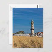 Leuchtturm in Warnemuende (Deutschland) Postkarte (Vorne/Hinten)