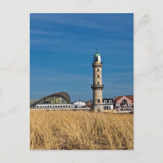 Leuchtturm in Warnemuende (Deutschland) Postkarte (Vorderseite)
