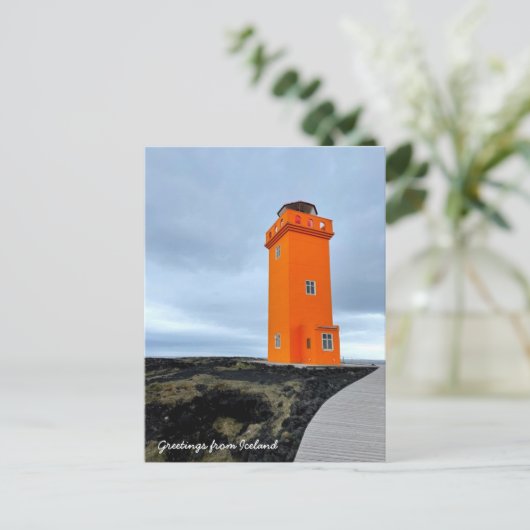 Leuchtturm Islands - Postkarte (Stehend Vorderseite)