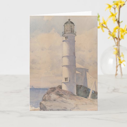 Leuchtturm, Isle of Shoals | Childe Hassam Karte (Gelbe Blume)