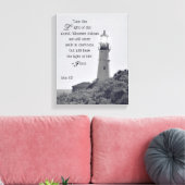 Leuchtturm John 8:12 Wrapped Canvas Leinwanddruck (Insitu (Wohnzimmer))