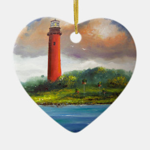 Leuchtturm Jupiters Florida Keramikornament