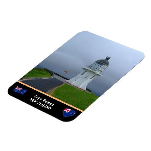 Leuchtturm & Kap Reinga - Maori / Neuseeland Magnet (Linke Seite)