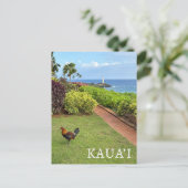 Leuchtturm Kauai Ninini Point Hawaii Postkarte (Stehend Vorderseite)