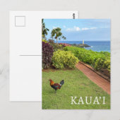 Leuchtturm Kauai Ninini Point Hawaii Postkarte (Vorne/Hinten)