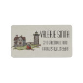 Leuchtturm & Keepers House Adressaufkleber (Vorne)