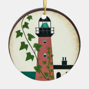 Leuchtturm Keramik Ornament