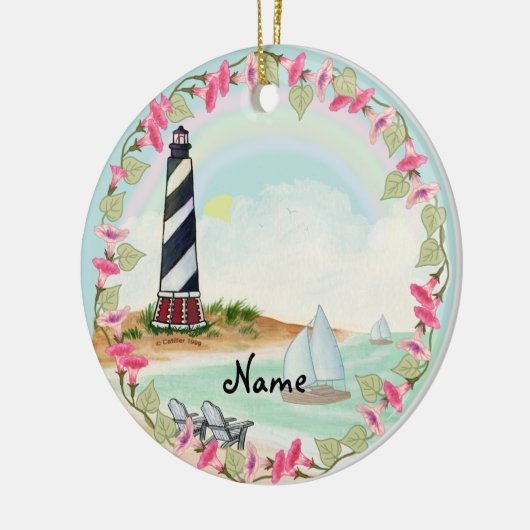 Leuchtturm Keramik Ornament (Links)