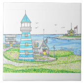 Leuchtturm Keramik Tile Fliese (Vorderseite)