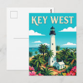 Leuchtturm Key West Postkarte (Vorne/Hinten)
