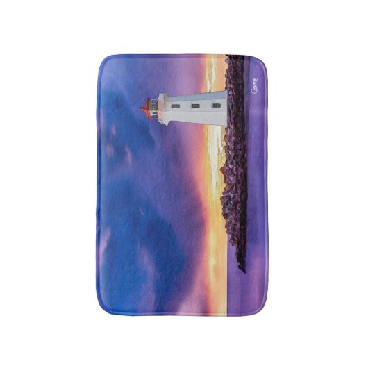 Leuchtturm - kleine Badematte (Vorderseite Vertikal)