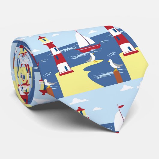 Leuchtturm Krawatte (Gerollt)