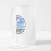 Leuchtturm-Kunst-mattierte Bier-Tasse Mattglas Bierglas (Vorderseite Links)