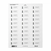 Leuchtturm Küstenlinie Rücksendeadresse (Vorne)