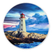 Leuchtturm L - Knob Keramikknauf (Vorderseite)