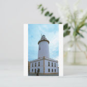 Leuchtturm La Farola in Malaga Spanien Postkarte (Stehend Vorderseite)