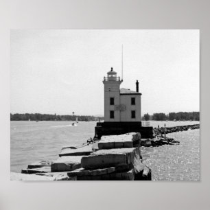 Leuchtturm Lake Erie Poster