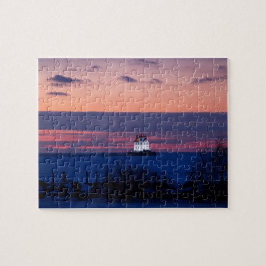 Leuchtturm Lake Sunset Puzzle (Horizontal)
