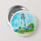 Leuchtturm Lass dein Light Shine Matthew 5:16 Button (Vorne & Hinten)