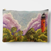 Leuchtturm: Lavendel Himmel Zubehörtasche (Vorderseite)